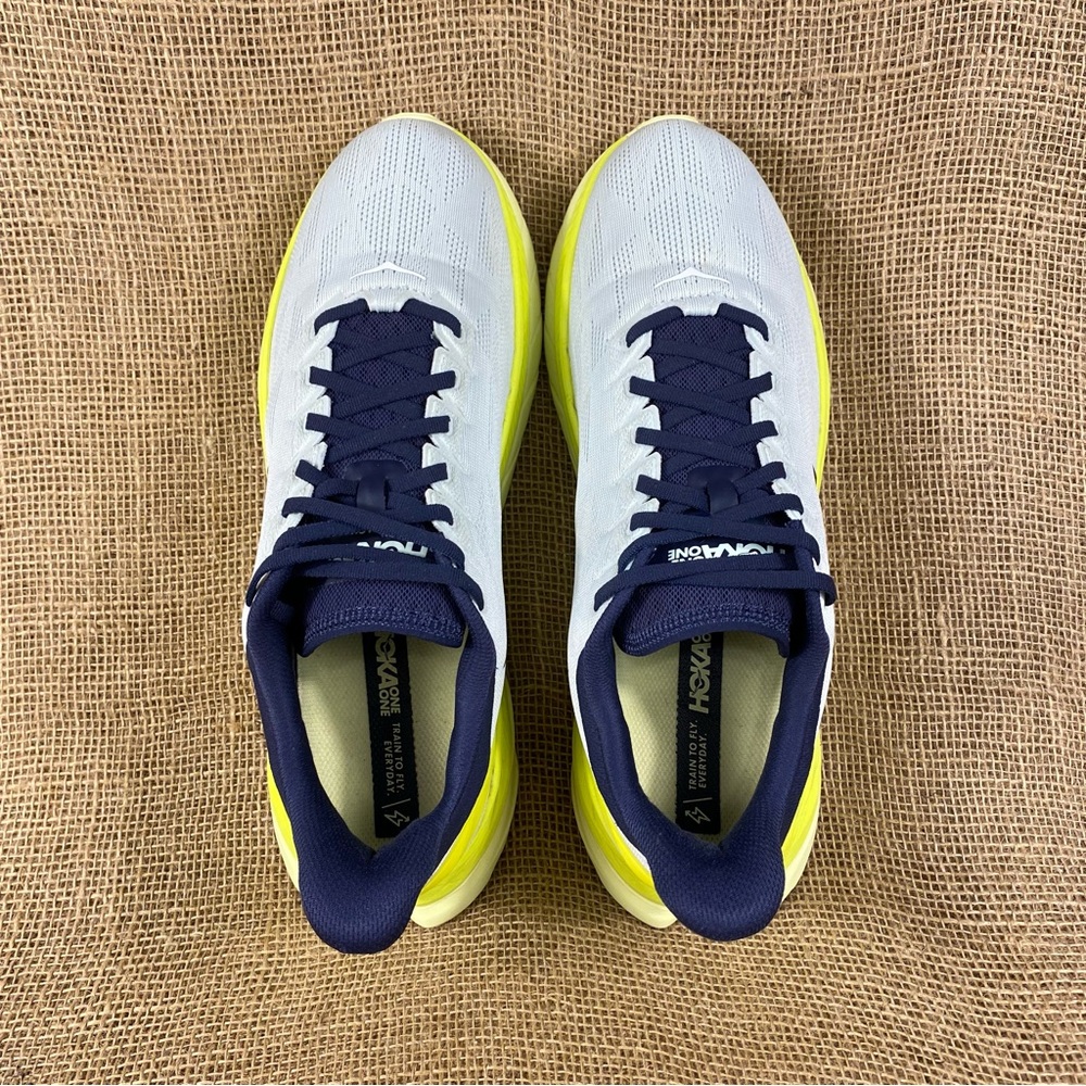 🛑SOLD🛑  Hoka One One Running Shoes Mach 4 Walking White Neon Lite Weight 12 D - Picture 6 of 13